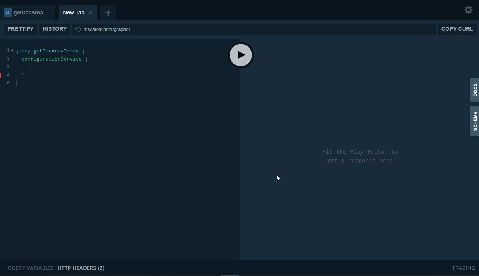 graphql DocAreaSetting